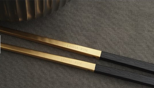 24K 鍍金筷子手柄