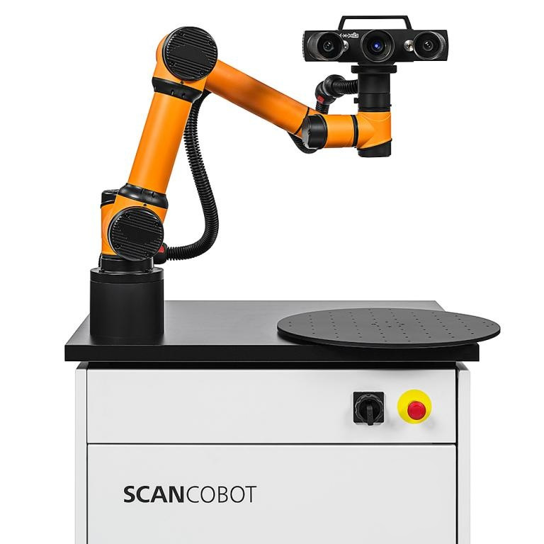 GOM ScanCobot 機器人 3D 掃描儀,用於全表面幾何驗證