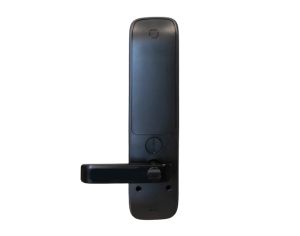 Overmolded smart door lock casing for consumer electronics.